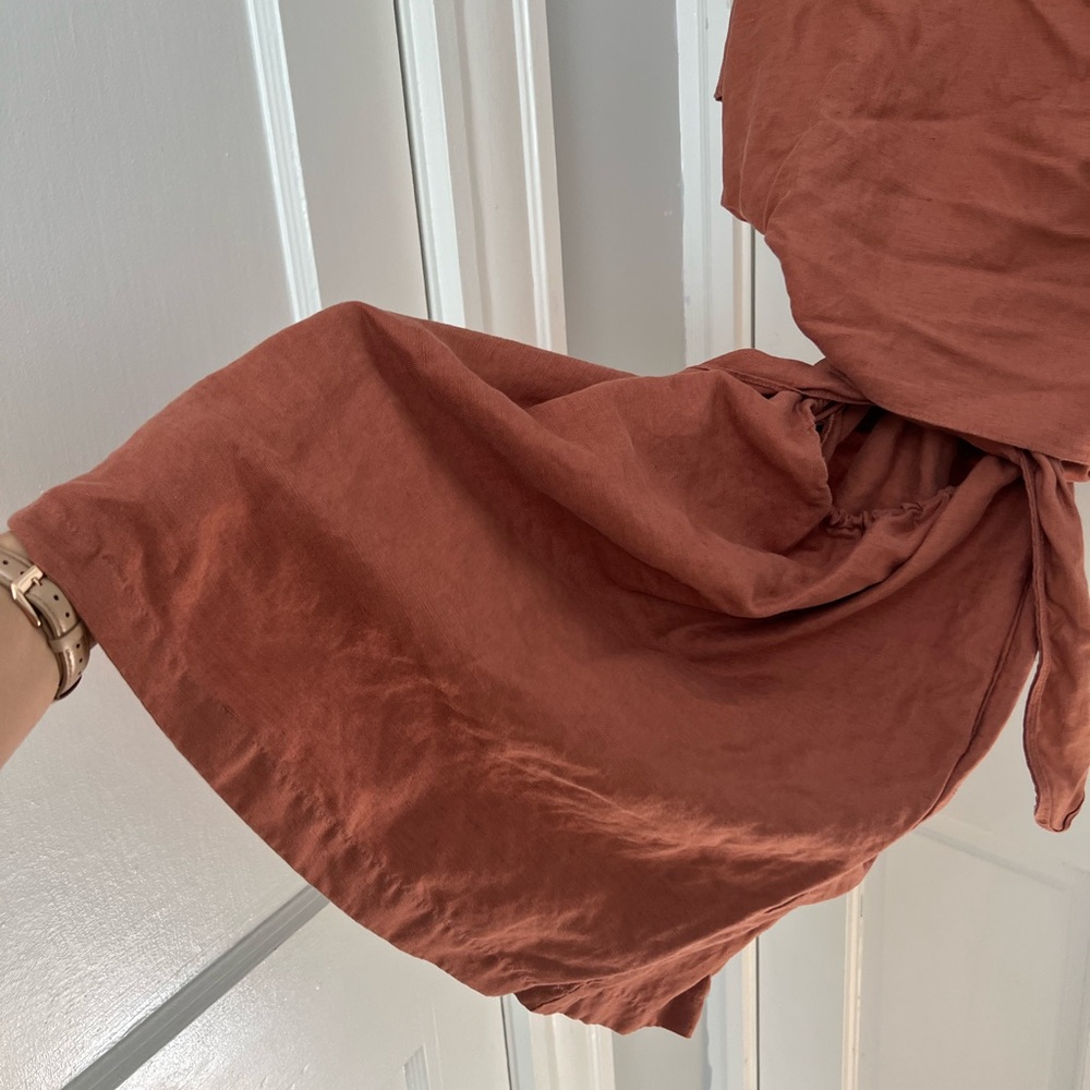 VETTA The Convertible Mini Wrap Dress - Clay - Picture 6 of 8